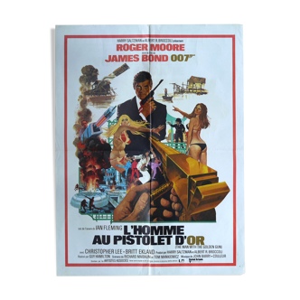 Displays original movie "the man with the golden gun" james bond 007