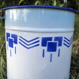 Enamelled jug, bowl and bucket