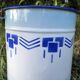 Enamelled jug, bowl and bucket