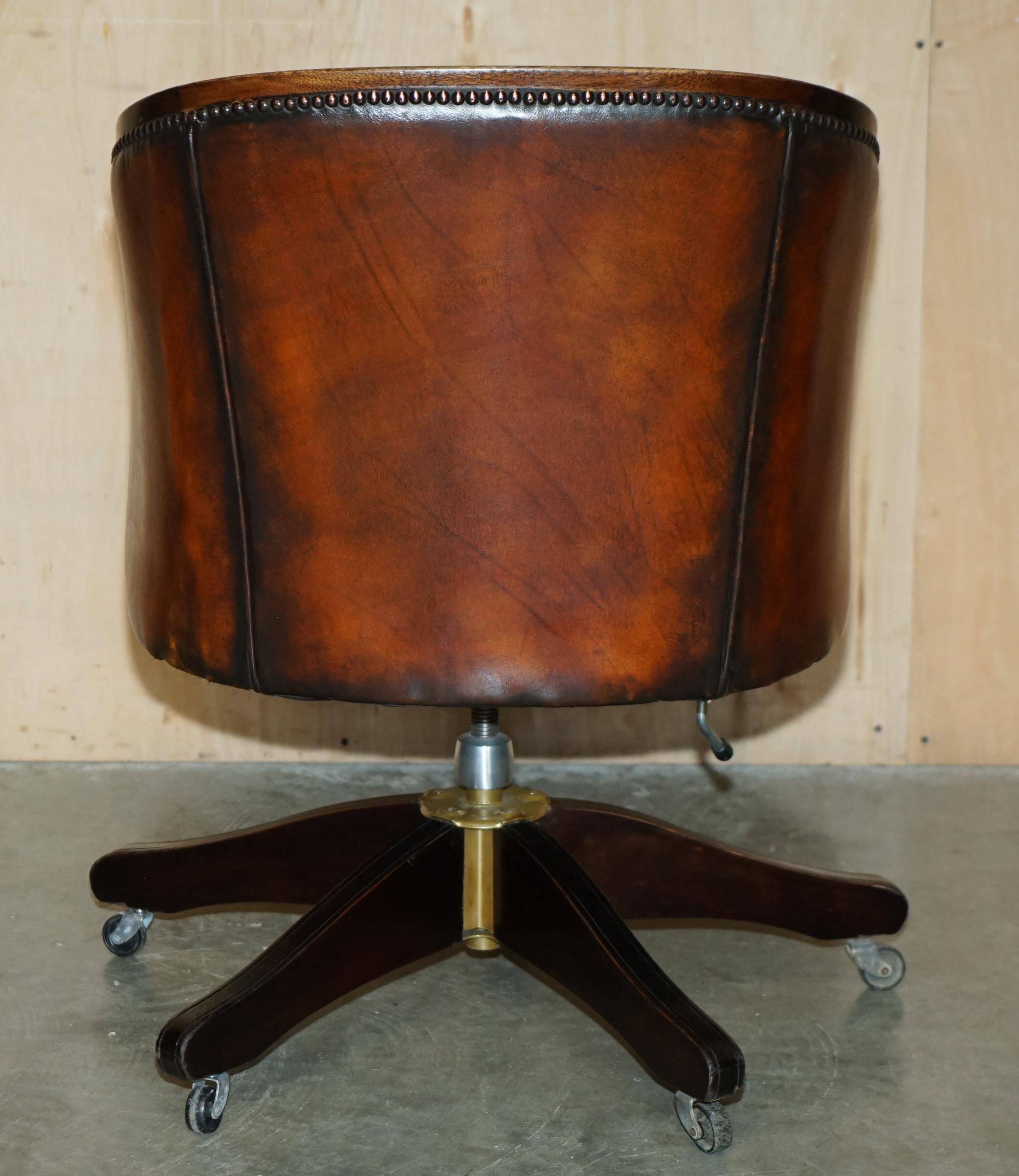 Restored leather captain's or director's chair