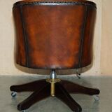 Restored leather captain's or director's chair