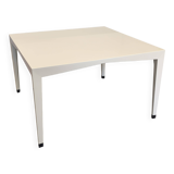 Valzania Edition ivory lacquered coffee table with ebony base