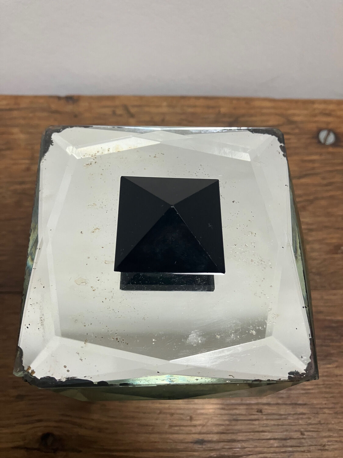 Beveled mirror jewelry box