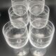 Chiseled crystal wine glasses with flower motif