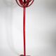 Italian coat rack by Mauro Pasquinelli in red lacquered wood, 1960s