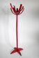Italian coat rack by Mauro Pasquinelli in red lacquered wood, 1960s