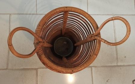 Vintage rattan umbrella holders