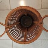 Porte-parapluies en rotin vintage