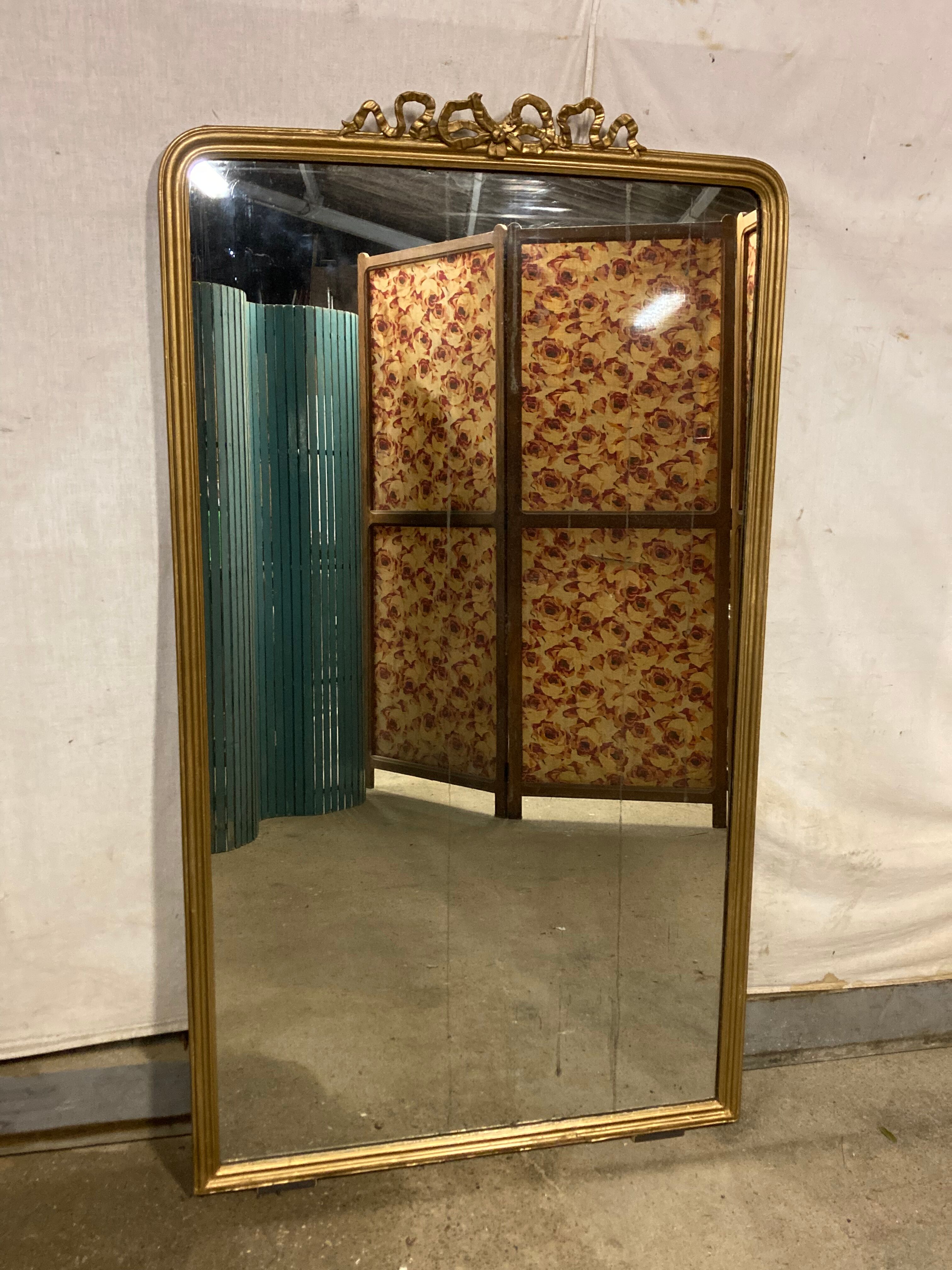 Large mirror Louis XVI style, XIXth 92x164cm