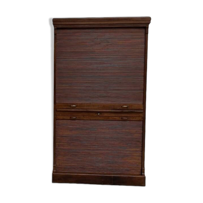 Armoire à rideaux en chêne massif, circa 1930