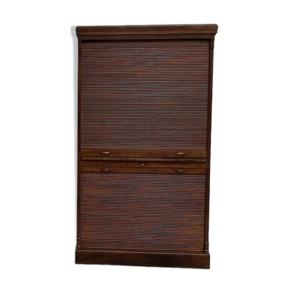 Armoire à rideaux en chêne massif, circa 1930