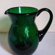 Vintage Empoli blown glass jug