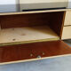 Dressing table 60s black wood and smoked glass