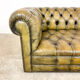 Old vintage leather chesterfield sofa