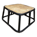 Rattan and cane ottoman or coffee table
