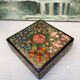 6 under glass decorated with flowers