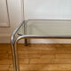 Table basse en verre fumé vintage