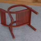 BAUMANN 1930s theatre red bentwood children's chair