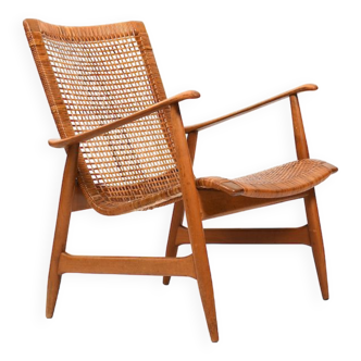 Fauteuil avec canne début des années 1950 Ib Kofod-Larsen attr.