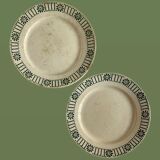 Duo of flat plates Choisy Le Roi - Marguerites