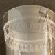 6 antique engraved crystal wine glasses
