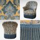 Toad armchair Flocked Velvet 1960