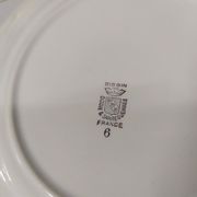 Lot of 10 plates a dessert Sarreguemines digoin Flowers pink lined golden