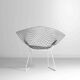 Rare Bertoia diamond chairs with ottoman for Knoll International, 1970s