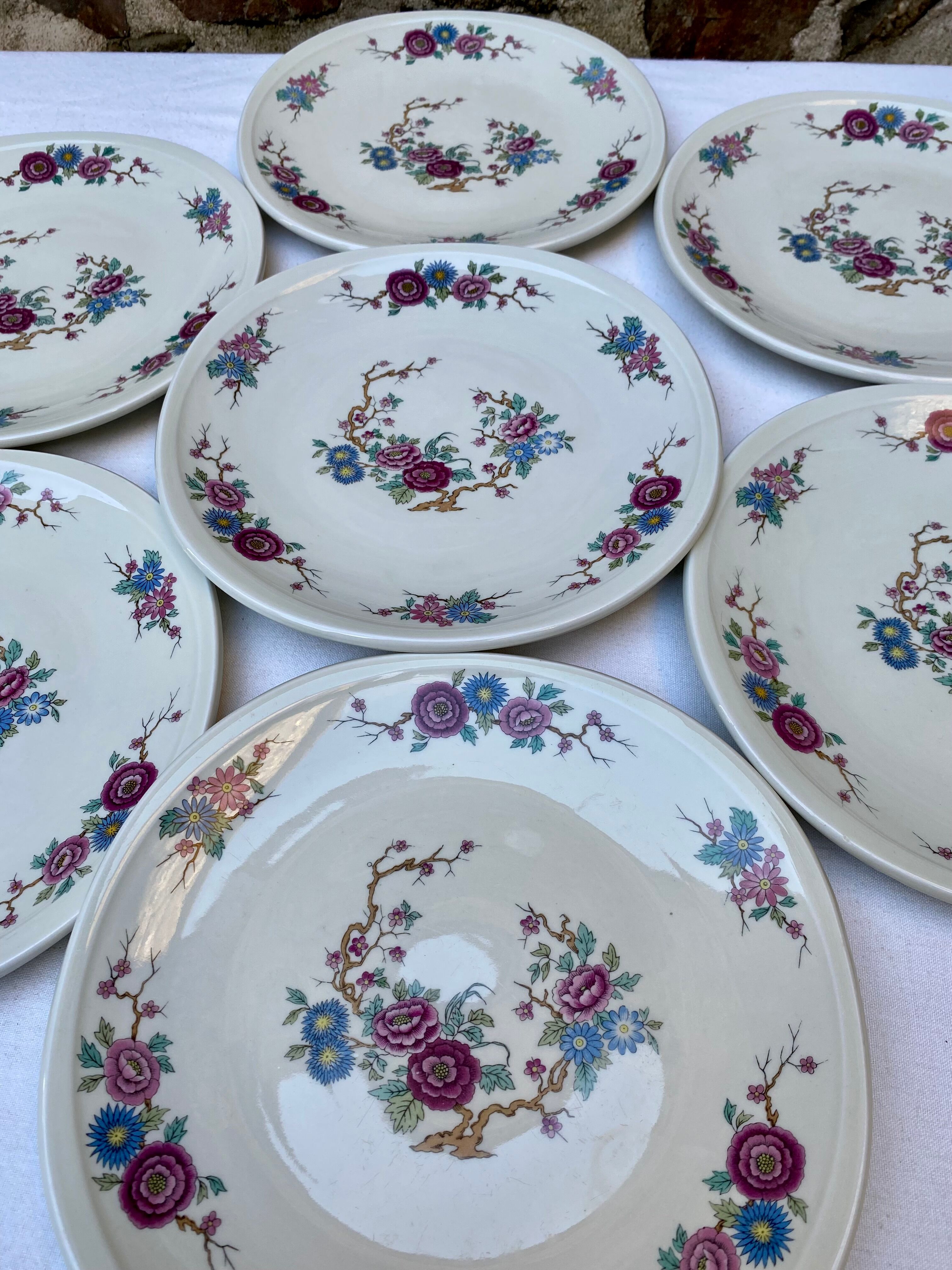Assiettes plates Pillivuyt Decor orient