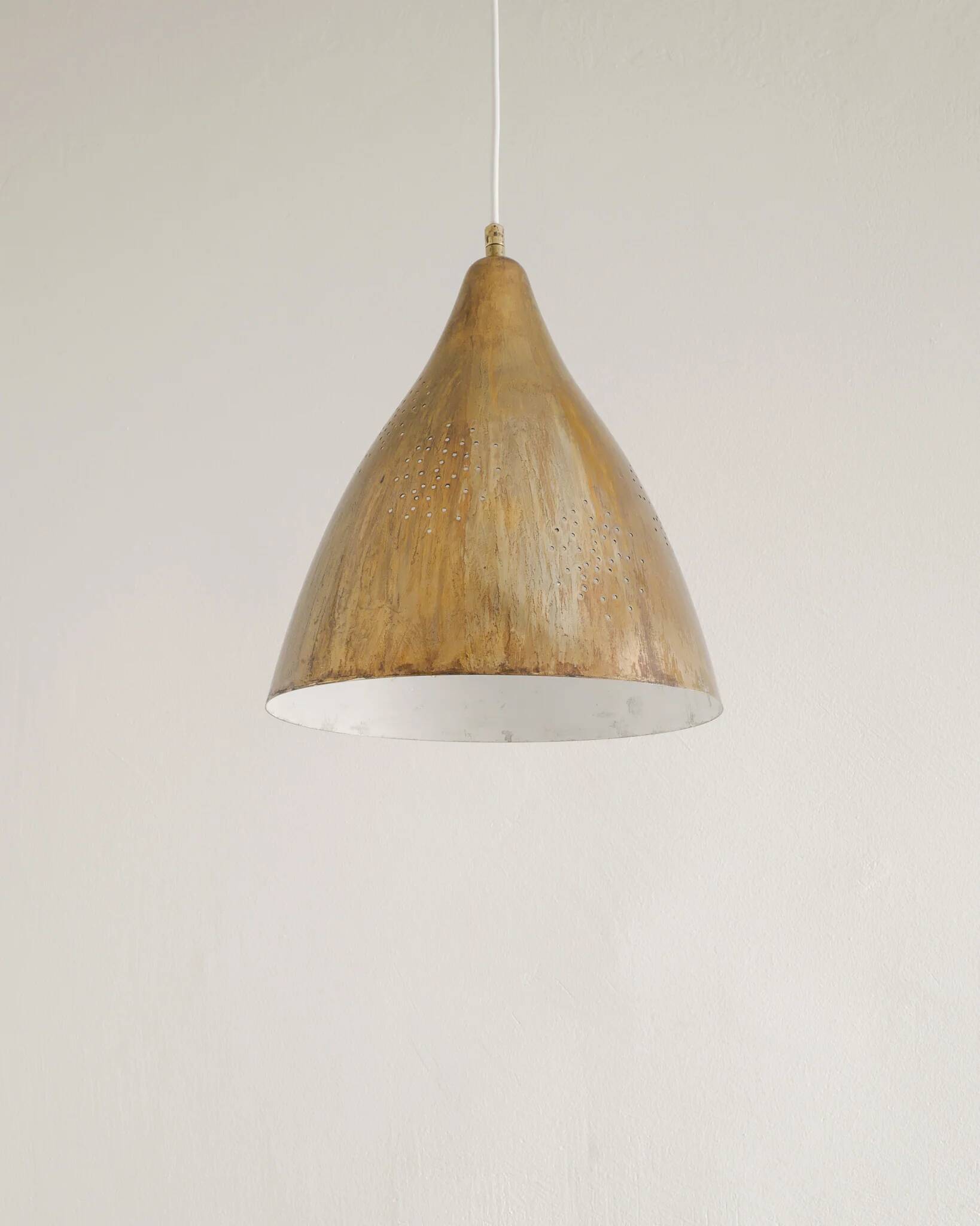 Finnish Mid Century Brass Ceiling Pendant Lamp by Lisa Johansson-Papé, 1940