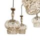 Mid-century modern cascade chandelier veb narva leuchten, germany, 1970s.
