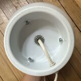 Vintage egg table lamp white glass Domec style egg