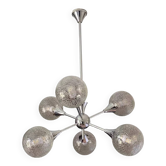 Sputnik chandelier with 6 globes. 1970. Space Age.