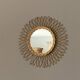 Sun mirror in woven rattan. 50cm. 1960.