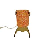 Vintage orange perspex double wall and bedside lamp