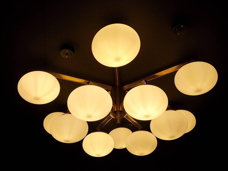 Ceiling light brass and _closes Italian design