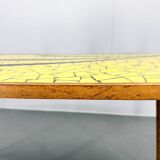 Midcetury Wood & Glass Mozaik Coffee or Side Table, Germany