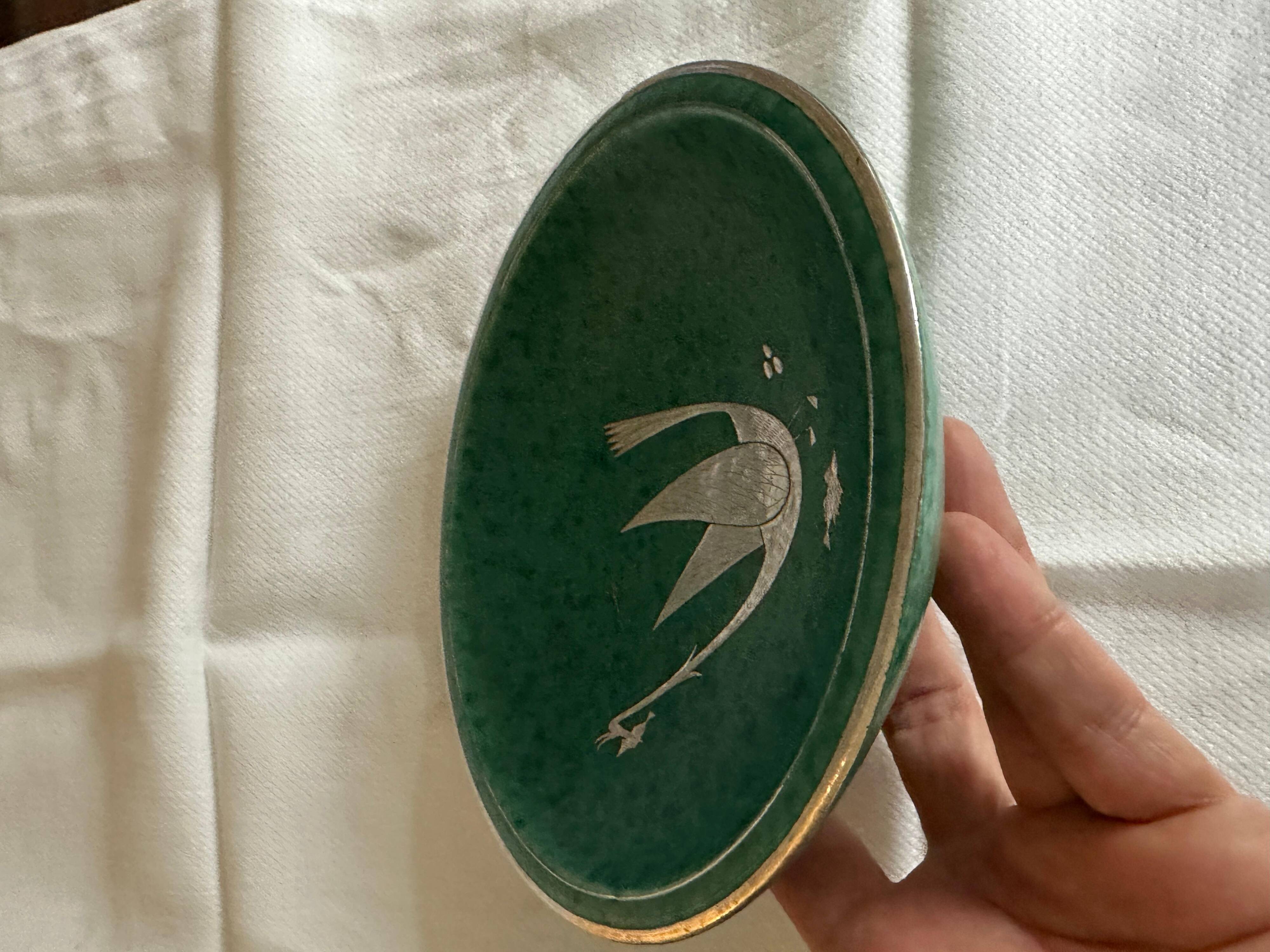 Ceramic bowl by Wilhelm Kage Argenta series for Gustavsberg, Sweden, 1930 Signed