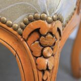 Pair of Louis XV style cabriolet armchairs