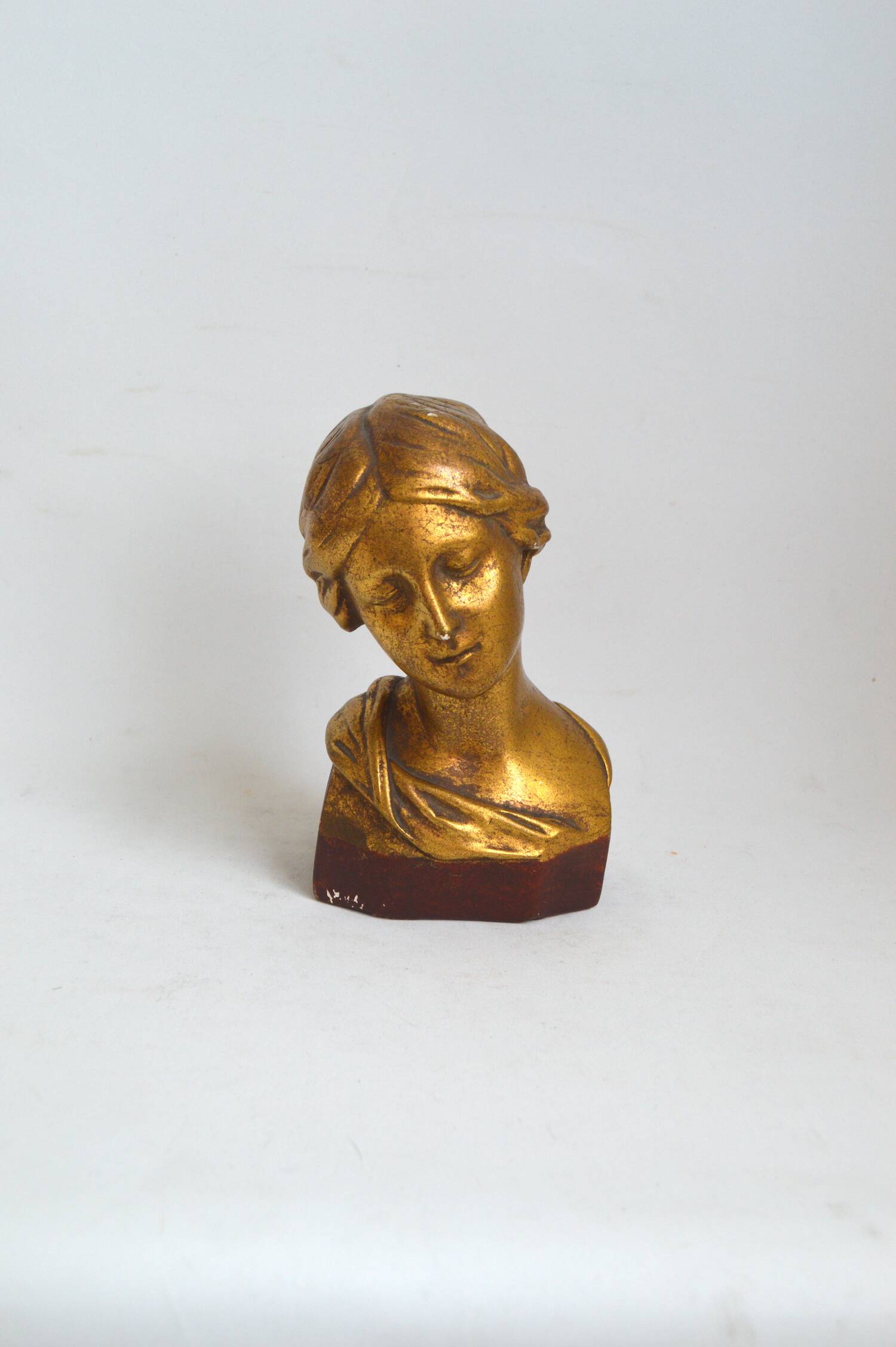 Gilded plaster bust