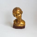 Gilded plaster bust