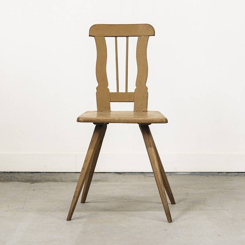 Chaise d'appoint d'art populaire primitif