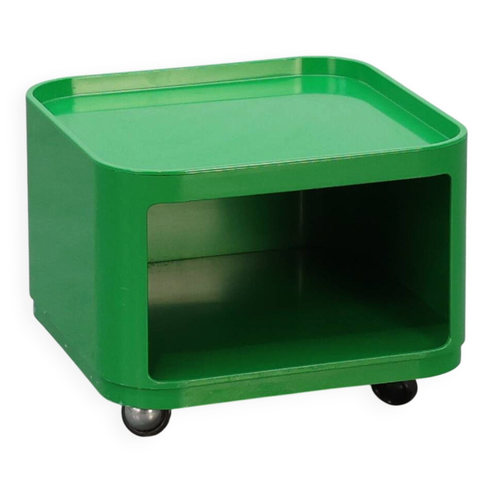 Unité de rangement verte Kartell Modèle 4970 par Anna Castelli Ferrieri, Italie années 1970.