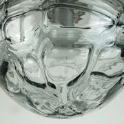 No. 1 of 2 - elegant doria pendant lamp clear and smoke grey glass 60s 70s
