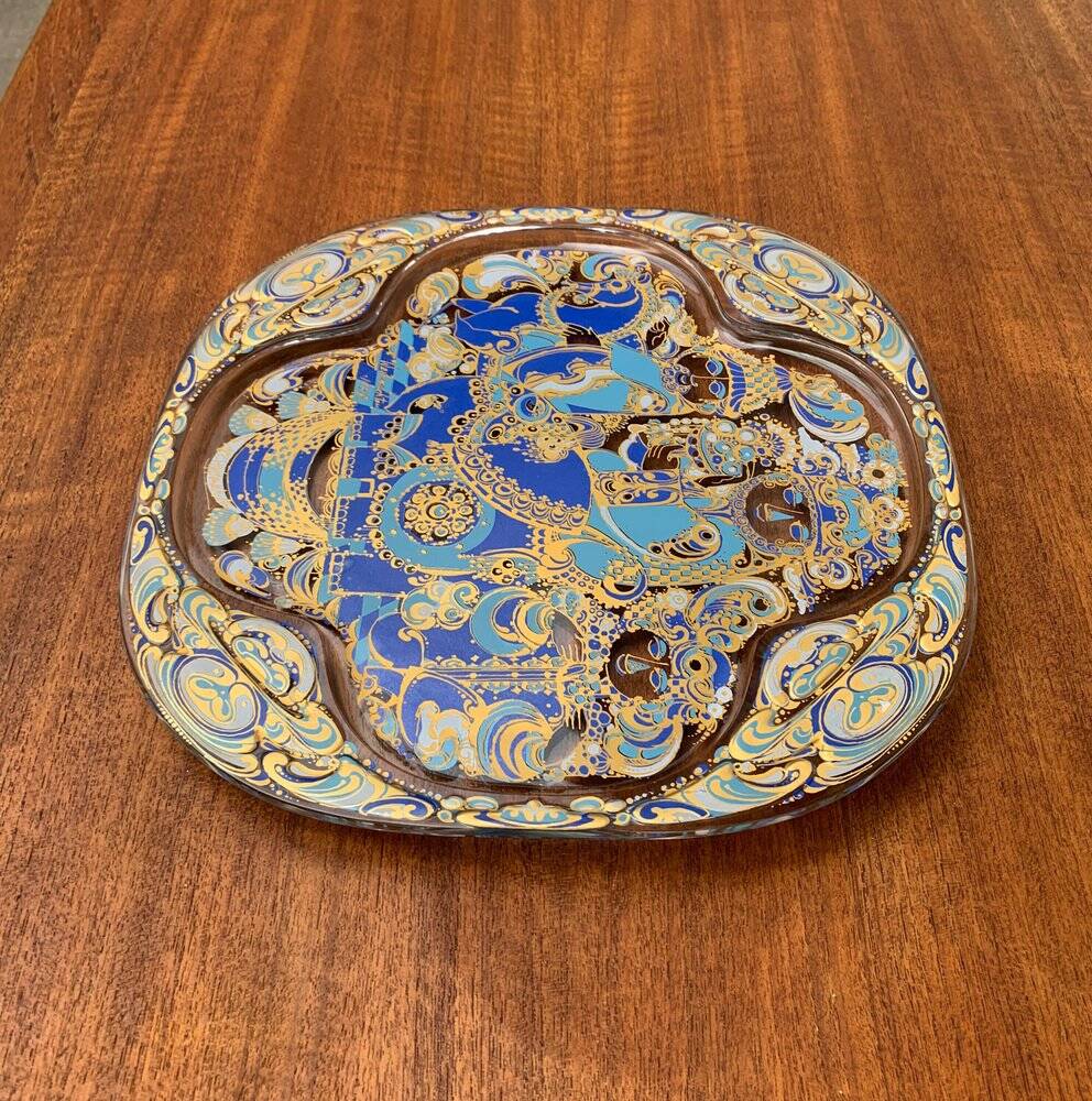 Limited edition German vintage Christmas wall plate by Bjørn Wiinblad for Rosenthal, 1978