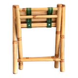 Bamboo deckchair and footrest from the 70s