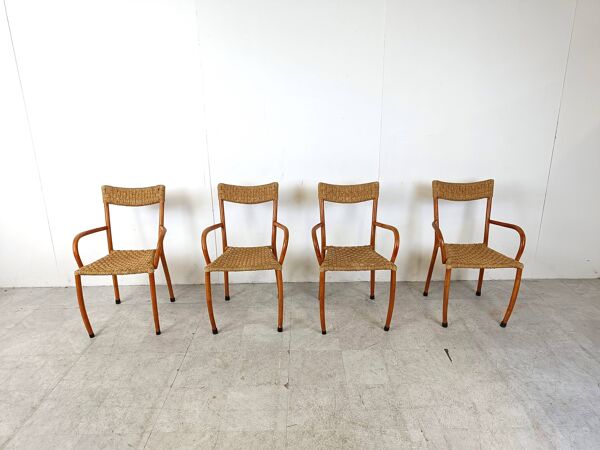 Chaises de salle à manger scandinaves vintage, lot de 4, 1960