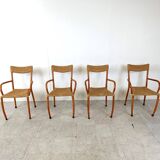 Mid century scandinavian dining chairs, set of 4, 1960s