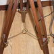 Ancient wooden tripod and brass with its indus lamp
