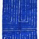 Tapis Bleu Contemporain - 300 x 237 cm
